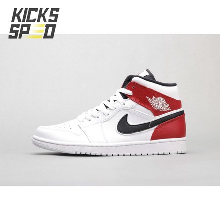 Air Jordan 1 Mid White Black Gym Red 36-46