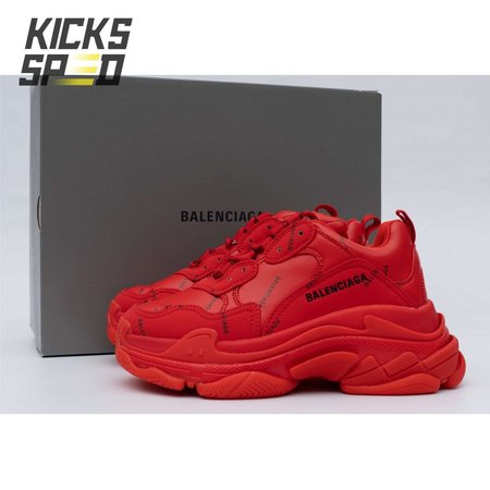 Balenciaga Triple S Allover Logo Red 35-45