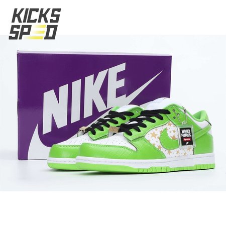 Supreme x Nike SB Dunk Low White Green SP36-47.5