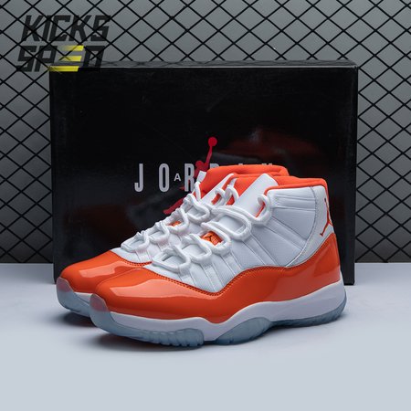 Air Jordan 11 Retro High 72-10 White Orange Size 40-48.5