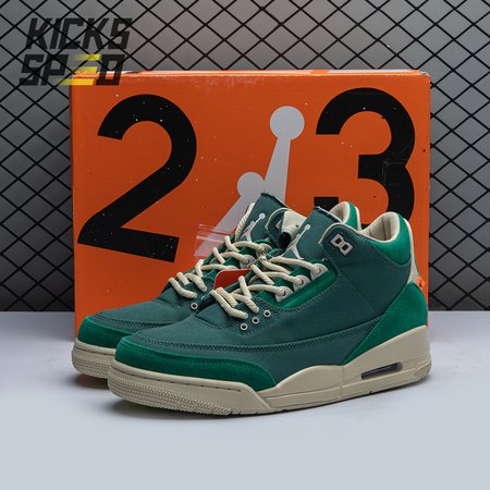 Nina Chanel Abney x Air Jordan 3 Retro Bicoastal Black Malachite Fossil FZ7974-300 Size 36-47.5