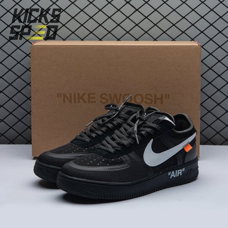 Nike Air Force 1 Low Off-White Black White AO4606 001 Size 36-47.5