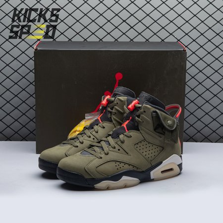 Travis Scott x Air Jordan 6 Retro 'Olive' CN1084 200 Size 40-47.5